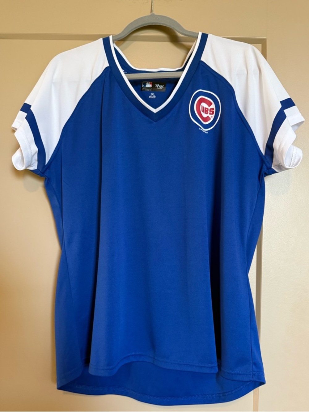 MLB Chicago Cubs Royal Blue and White Logo Jersey Shirt